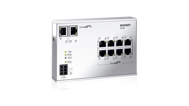 Bộ điều khiển nhánh 8 cổng Beckhoff CU1418 – hỗ trợ EtherCAT G, tốc độ 1 Gbit/s