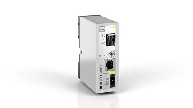 Bộ chuyển đổi tín hiệu Ethernet/EtherCAT Beckhoff CU1561 | Tốc độ 100 Mbit/s, Cáp quang POF, Nguồn 24V DC